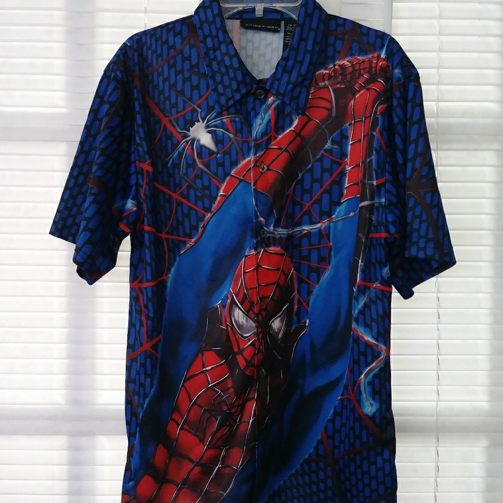 Button-down Spider-Man shirt boys